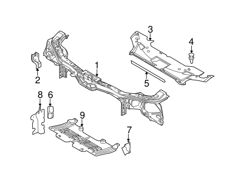 Mustang RADIATOR SUPPORT