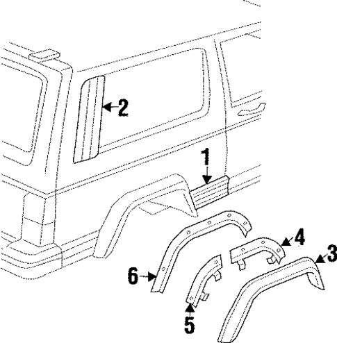 Cherokee EXTERIOR TRIM - QUARTER PANEL 2