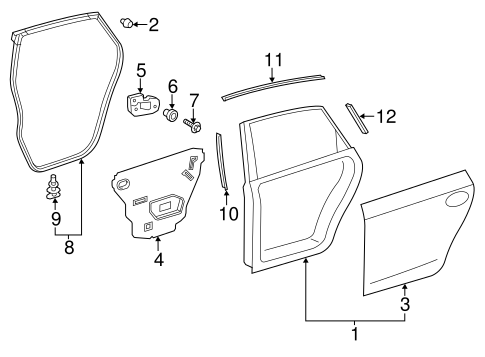 BODY/DOOR & COMPONENTS for 2013 Toyota Prius V #2