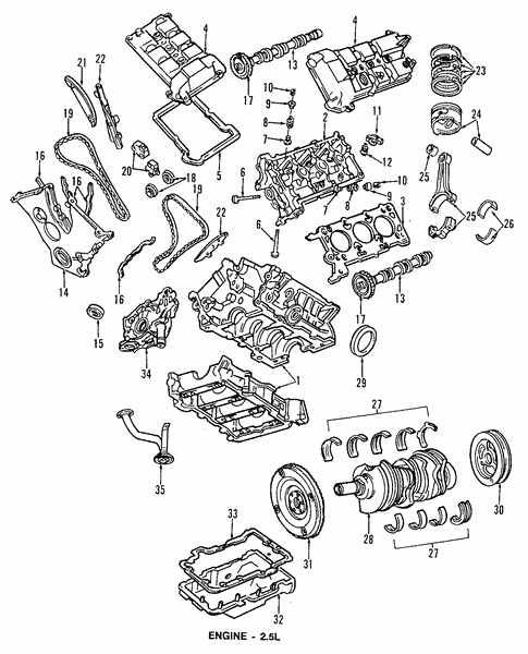 Engine/Oil Pan for 1997 Ford Contour #1