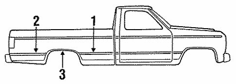 Body/Exterior Trim - Pick UP Box for 1997 Ford F-350 #1