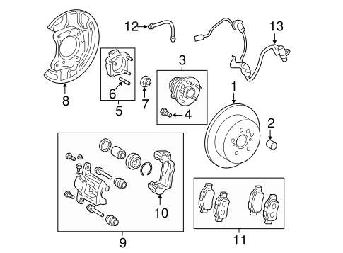 BRAKES/REAR BRAKES for 2016 Toyota Sienna #2