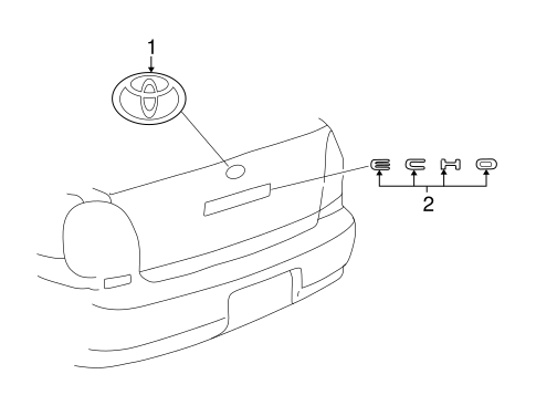 BODY/EXTERIOR TRIM - TRUNK for 2002 Toyota Echo #1