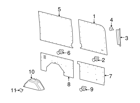 Body/Interior Trim - Side Panel for 2015 Ford Transit-350 HD #5