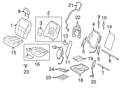 MKX FRONT SEAT COMPONENTS