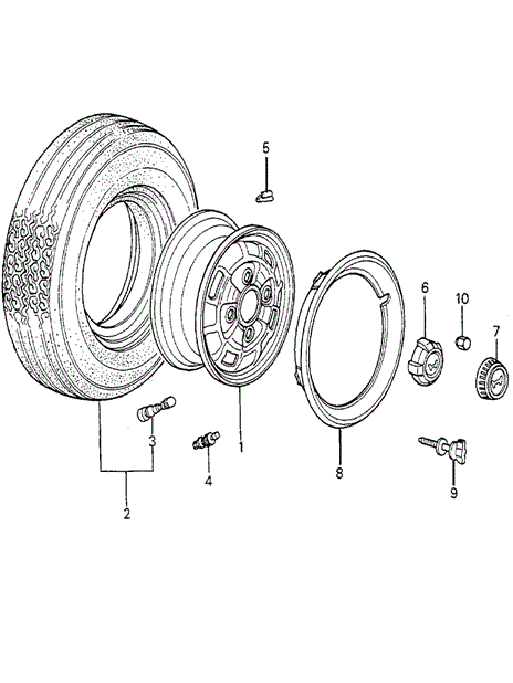 CHASSIS/WHEEL - TIRE for 1981 Honda ACCORD SEDAN #1