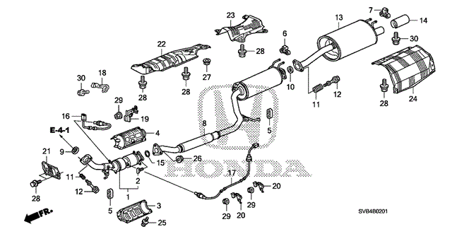ELECTRICAL / EXHAUST / HEATER / FUEL/EXHAUST PIPE - MUFFLER (2.0L) for 2010 Honda CIVIC COUPE #1