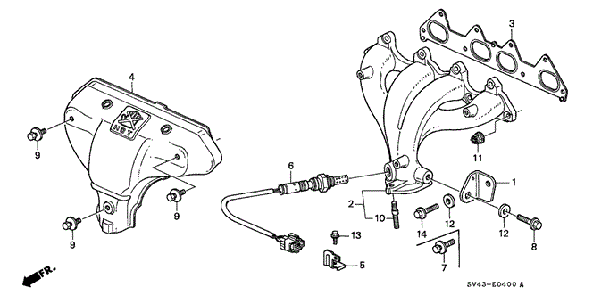 ENGINE/EXHAUST MANIFOLD (1) for 1997 Honda ACCORD SEDAN #1