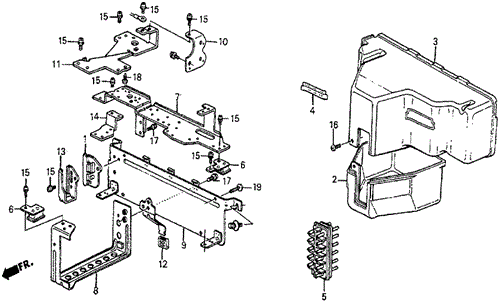No. 1 Control Box Cover ('84-'87 DX) for 1984 Honda Prelude #0