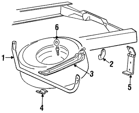 Spare Tire Carrier for 1994 Mazda B3000 #0