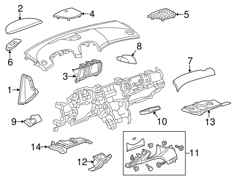 Malibu INSTRUMENT PANEL COMPONENTS