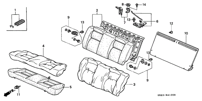 INTERIOR / BUMPER/REAR SEAT for 1993 Honda CIVIC COUPE #1