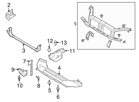 Focus RADIATOR SUPPORT