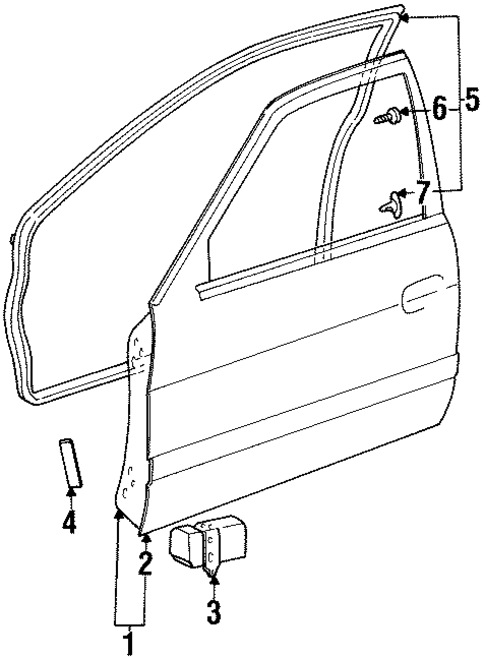 BODY/DOOR & COMPONENTS for 1997 Toyota Tercel #2