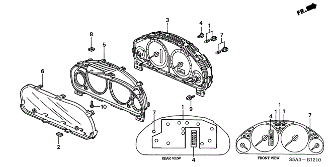 ELECTRICAL / EXHAUST / HEATER / FUEL/METER COMPONENTS (NS) (1) for 2001 Honda CIVIC SEDAN #1