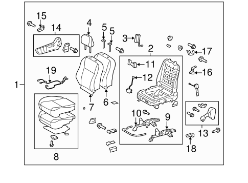 BODY/PASSENGER SEAT COMPONENTS for 2012 Toyota Corolla #1