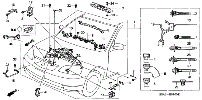 ENGINE/ENGINE WIRE HARNESS for 2001 Honda CIVIC SEDAN #1
