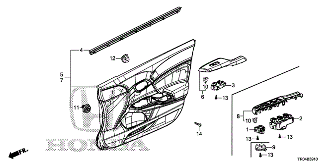 Interior/Bumper/Front Door Lining for 2012 Honda CIVIC SEDAN #1