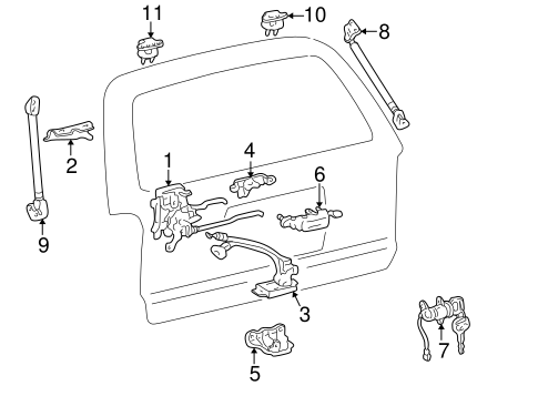 BODY/LOCK & HARDWARE for 1999 Toyota 4Runner #2