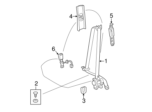 ELECTRICAL/FRONT SEAT BELTS for 2007 Toyota Camry #1
