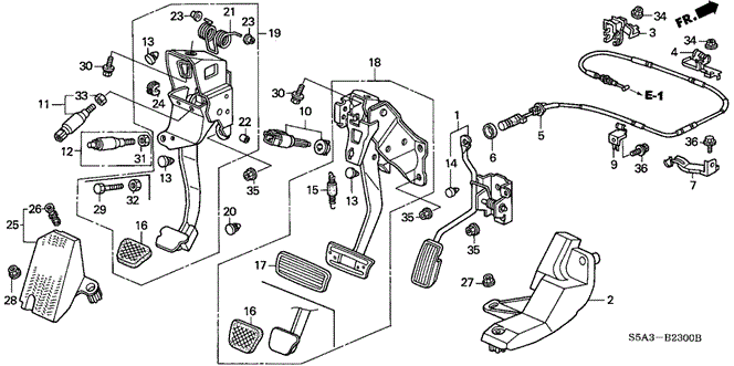 Chassis/Pedal for 2001 Honda CIVIC SEDAN #1
