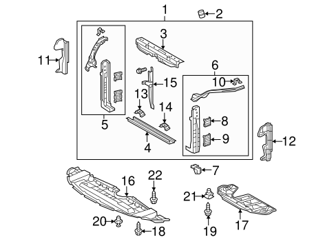 BODY/RADIATOR SUPPORT for 2011 Toyota Sienna #1