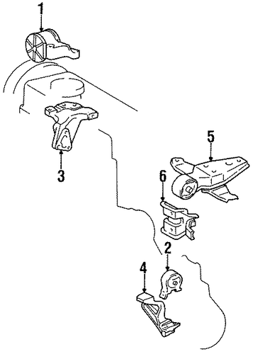 ENGINE/ENGINE & TRANS MOUNTING for 1996 Toyota Tercel #1