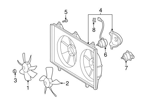 COOLING SYSTEM/COOLING FAN for 2003 Toyota Solara #1