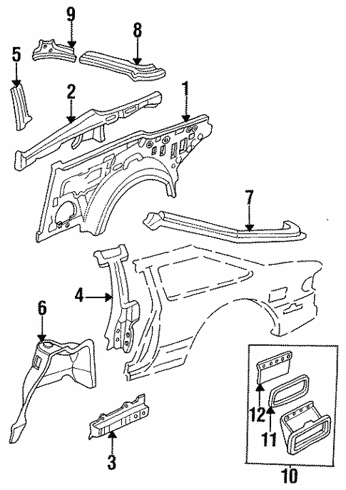 Inner Structure for 1993 Ford Probe #0