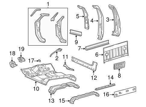 Body/Floor - Cab for 2002 Ford F-350 Super Duty #2