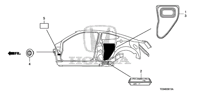 Interior/Bumper/Grommet (Side) for 2010 Honda ACCORD COUPE #1