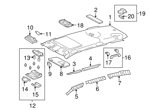 BODY/INTERIOR TRIM - ROOF for 2006 Toyota RAV4 #2