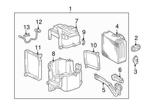 HVAC/EVAPORATOR COMPONENTS for 2001 Toyota Tundra #1
