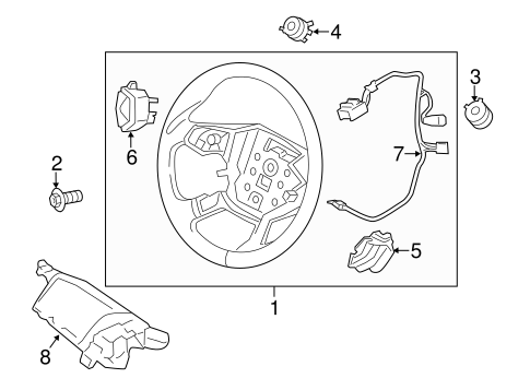 Steering/Steering Wheel & Trim for 2013 Ford Escape #1