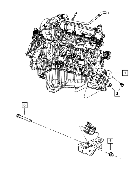 Engine Mounting for 2011 Jeep Liberty #0