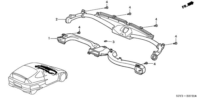 INTERIOR / BUMPER/DUCT for 2002 Honda INSIGHT #1