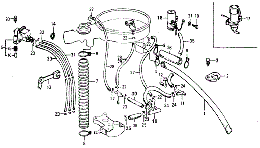 ELECTRICAL / EXHAUST / HEATER / FUEL/AIR CLEANER TUBING ('76-'77) for 1977 Honda ACCORD HATCHBACK #1