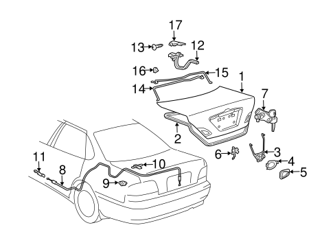 BODY/TRUNK for 2003 Toyota Avalon #1