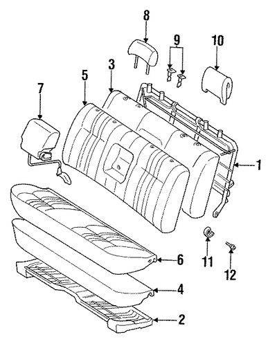 BODY/FRONT SEAT COMPONENTS for 1996 Toyota T100 #1