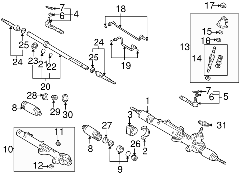 STEERING/STEERING GEAR & LINKAGE for 2006 Toyota Sequoia #2