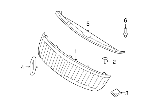 Grille & Components for 2006 Lincoln Zephyr #0