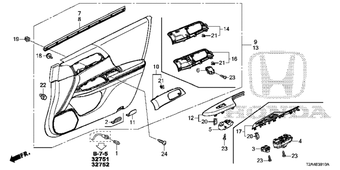 INTERIOR / BUMPER/FRONT DOOR LINING for 2013 Honda ACCORD SEDAN #1