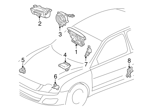ELECTRICAL/AIR BAG COMPONENTS for 2001 Toyota Avalon #1