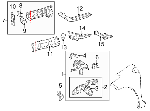 BODY/STRUCTURAL COMPONENTS & RAILS for 2012 Toyota Yaris #1
