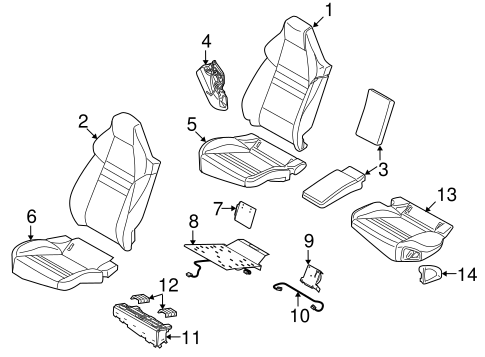 Panamera REAR SEAT COMPONENTS 2