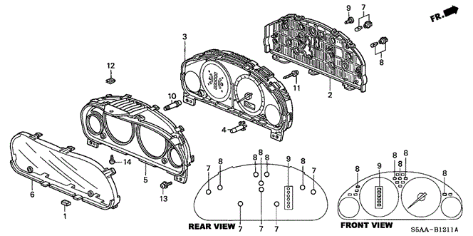 ELECTRICAL / EXHAUST / HEATER / FUEL/METER COMPONENTS (VISTEON) (1) for 2004 Honda CIVIC SEDAN #1