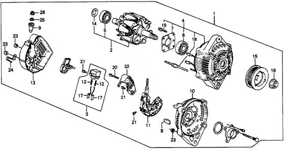 Alternator for 1987 Honda Civic #1