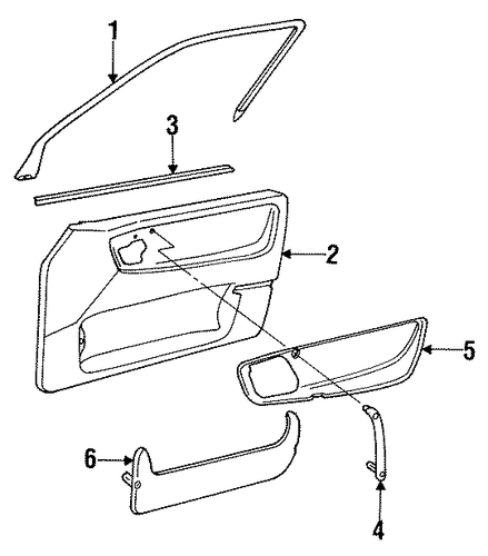 9000 INTERIOR TRIM - FRONT DOOR