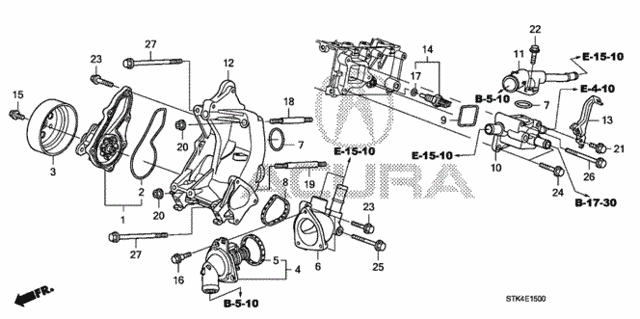 Water Pump for 2008 Acura RDX #0