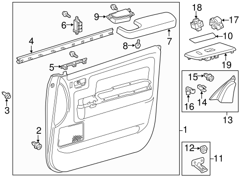 BODY/INTERIOR TRIM - FRONT DOOR for 2014 Toyota Tundra #1